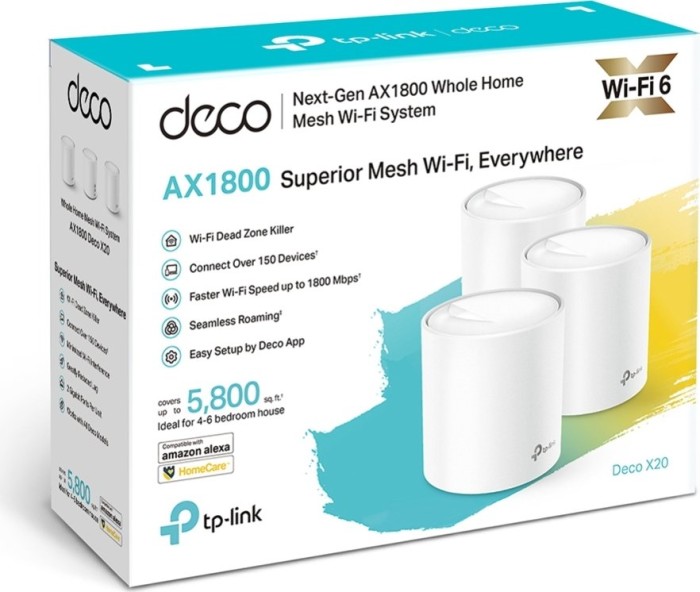 TP-Link Deco X20, AX1800, 3er-Pack