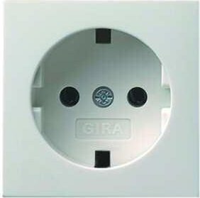 Gira System 55 Abdeckung für SCHUKO-Steckdose, reinweiß seidenmatt