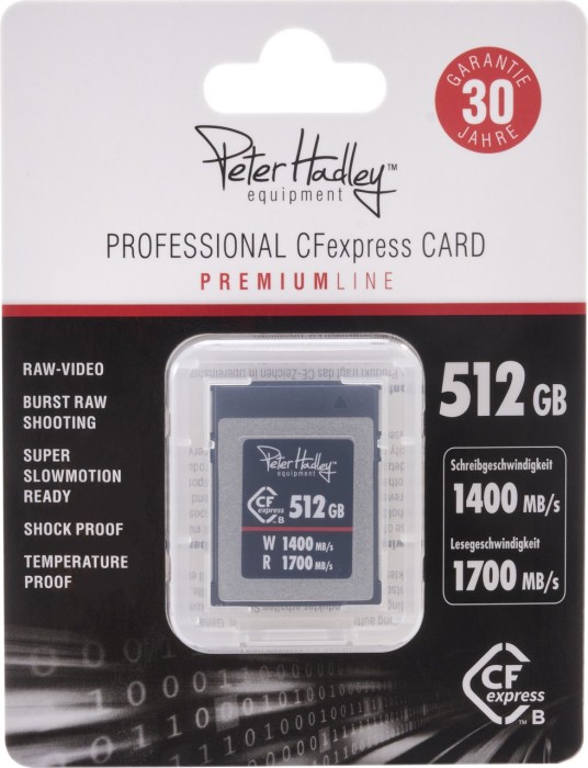 Peter Hadley PREMIUMLINE Professional R1700/W1400 CFexpress Type B 512GB