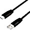 LogiLink USB 2.0 Kabel USB-A Stecker zu USB-C Stecker mit Lineal 1.0m schwarz (CU0157)
