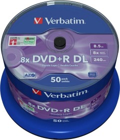 Verbatim DVD+R 8.5GB DL 8x, 50er Spindel