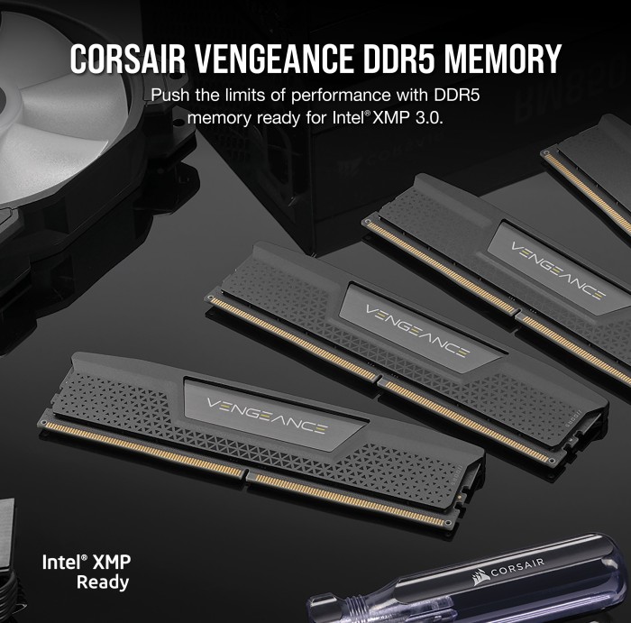 Corsair Vengeance schwarz DIMM Kit 64GB, DDR5-6600, CL32-39-39-76, on-die ECC