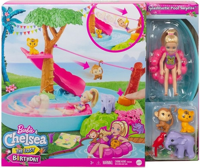 Mattel Barbie Barbie und Chelsea Dschungelabenteuer Poolparty