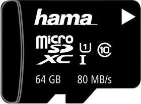 Hama R80 microSDXC 64GB Kit, UHS-I, Class 10