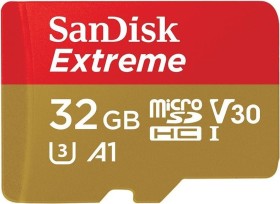 SanDisk Extreme R100/W60 microSDHC 32GB Kit, UHS-I U3, A1, Class 10