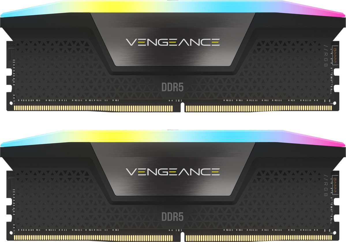  CORSAIR VENGEANCE RGB DDR5 RAM 32GB (2x16GB) 6000MHz CL40 Intel  XMP iCUE Compatible Computer Memory - Black (CMH32GX5M2B6000C40) :  Electronics