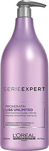 L’Oréal Professionnel Liss Unlimited Shampoo – 1500 Ml Mit Pumpe, Für Glattes, Käuselfreies Haar