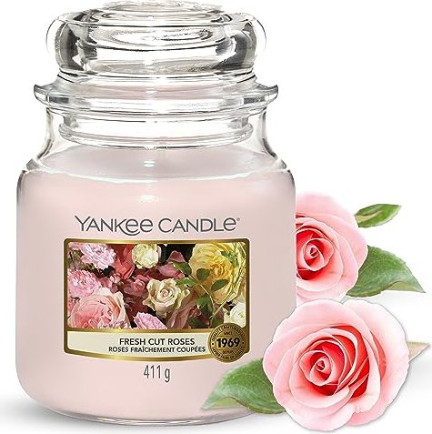 Yankee Candle Fresh Cut Roses Duftkerze, 411g