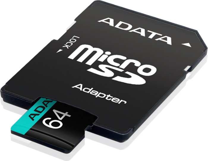 ADATA Premier Pro R100/W80 microSDXC 64GB Kit, UHS-I U3, A2, Class 10