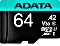 ADATA Premier Pro R100/W80 microSDXC 64GB Kit, UHS-I U3, A2, Class 10 Vorschaubild