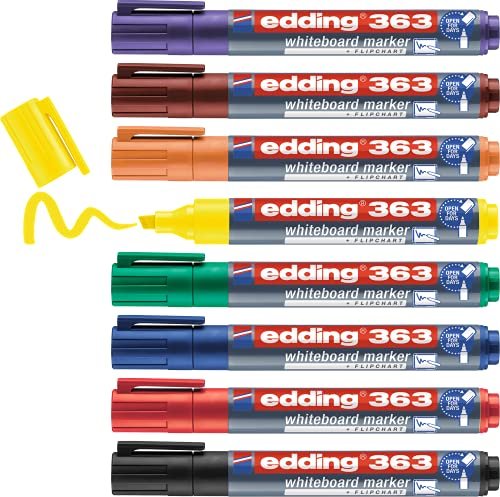 edding Whiteboardmarker 4-363-8-S2999 1-5mm sort. 8St. (4-363-8-S2999)