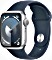 Apple Watch Series 9 (GPS) 41mm Aluminium silber mit Sportarmband M/L sturmblau (MR913QF)