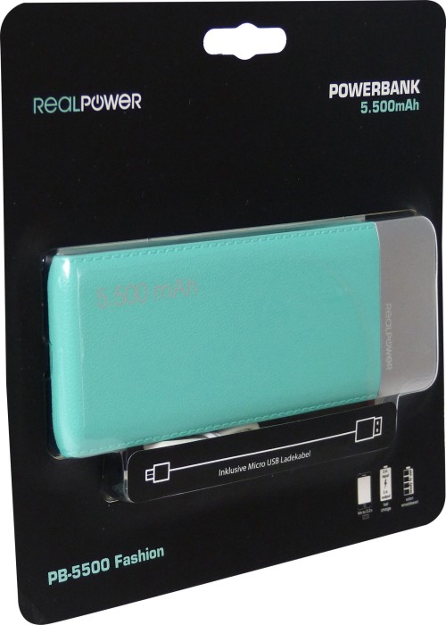 Ultron Powerbank RealPower PB-5500 Fashion blau