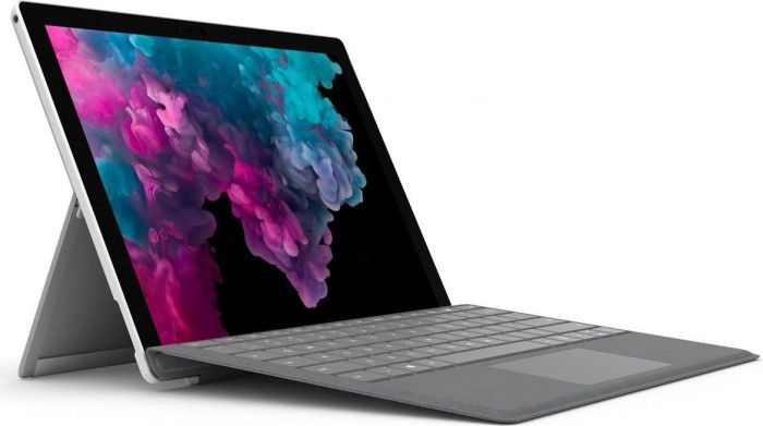 Microsoft Surface Pro 6 Platin, Core i7-8650U, 16GB RAM, 1TB SSD + Surface Pro Signature Type Cover Bordeaux czerwony