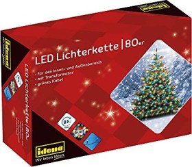 Idena LED Lichterkette 80er bunt 16 m für innen//außen ca buntes Licht