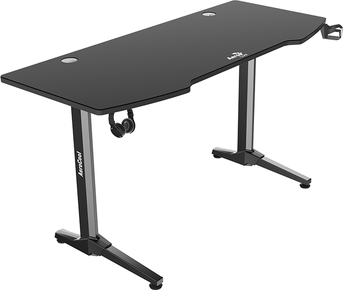 AeroCool ACD2 Gaming Desk biurko 140x60cm czarny/czarny