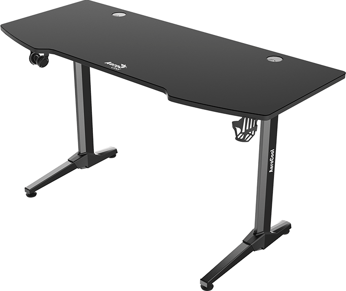 AeroCool ACD2 Gaming Desk biurko 140x60cm czarny/czarny