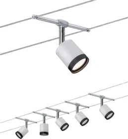 Paulmann TubeLED Seilsystem-Set LED Spot 5x 4W chrom matt, 5m