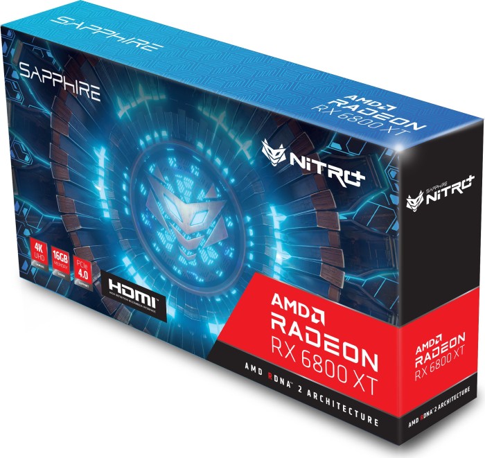 Sapphire Nitro+ Radeon RX 6800 XT, 16GB GDDR6, HDMI, 3x DP, lite retail