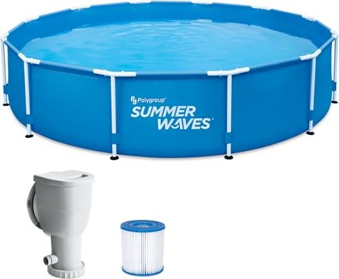 Summer Waves Active frame pool okrągłe niebieski 366x76cm