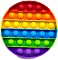 HCM Kinzel Bubble Fidget - Rund rainbow (24247)