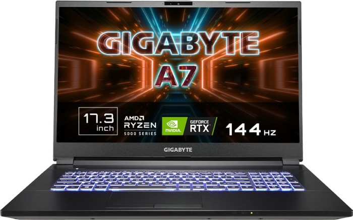 GIGABYTE A7 X1-CDE1130SH, Ryzen 9 5900HX, 16GB RAM, 512GB SSD, GeForce RTX 3070, DE