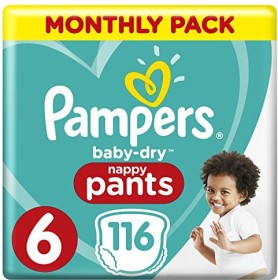 Pampers Baby-Dry pants Gr.6 Einwegwindel, 15+kg, 116 Stück