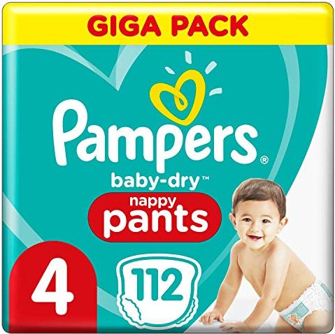 Pampers Windeln baby-dry nappy pants Größe Gr.4 32Stück 9-15 kg 