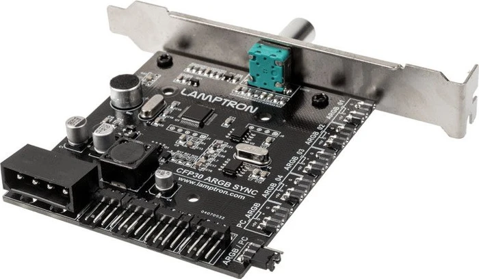 Lamptron CP120 V2 PCI-Blende Lüftersteuerung Argenté – Contrôleur De Ventilateurs Pour PC Avec Interface PCI