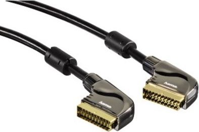 HAMA Scart Kabel mit goldenden Anschlüssen 0,75m Lang schwarz cable 079005 
