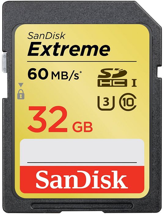 SanDisk Extreme HD Video R60/W40 SDHC 32GB, UHS-I U3, Class 10