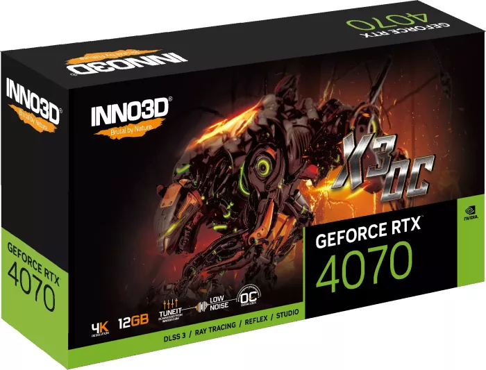 INNO3D GeForce RTX 4070 Twin X3 OC, 12GB GDDR6X, HDMI, 3x DP