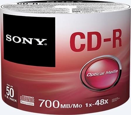 Sony CD-R 80min/700MB, 48x, sztuk 50