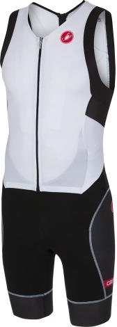 Castelli Free Sanremo strój triathlonowy krótki rękaw biały/czarny (męskie)