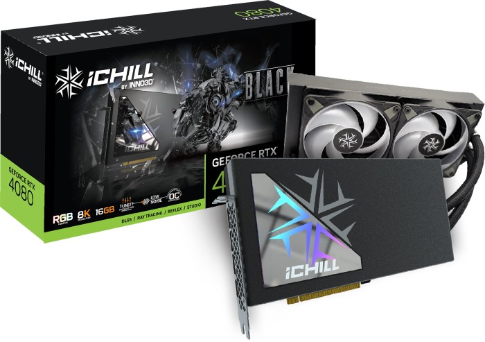 INNO3D GeForce RTX 4080 iCHILL Black, 16GB GDDR6X, HDMI, 3x DP