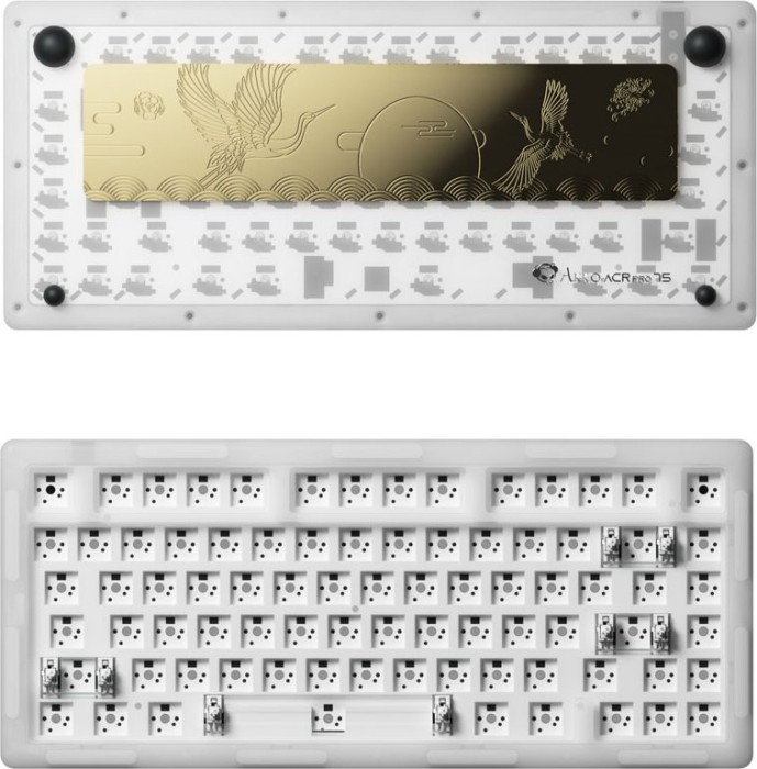 Akko ACR Pro 75 RGB, 75% Układ Barebone klawiatura, akryl biały przeźroczysty, ANSI