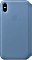 Apple Leder Folio Case für iPhone XS Max kornblumenblau (MVFT2ZM/A)