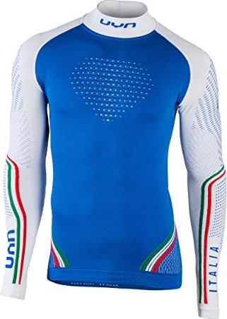 UYN Natyon Italy Kompressionshirt langarm blau/weiß