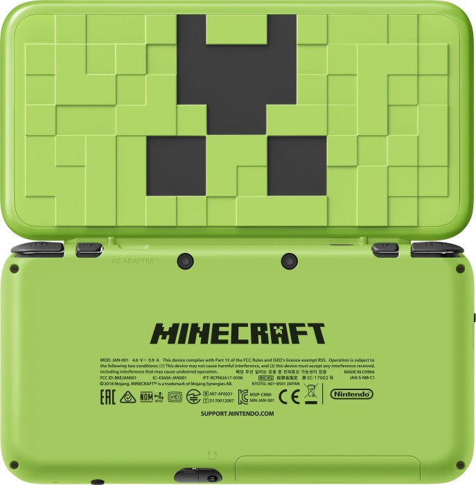 Nintendo New 2DS XL Minecraft Creeper Edition grün/schwarz