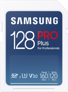 Samsung PRO Plus for Professionals R160/W120 SDXC 128GB USB-zestaw, UHS-I U3, Class 10