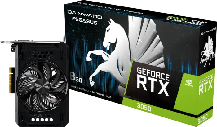 Gainward GeForce RTX 3050 Pegasus / Pegasus V1 (GA107), 8GB GDDR6, DVI, HDMI, DP