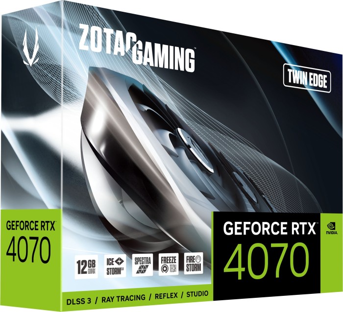 Zotac Gaming GeForce RTX 4070 Twin Edge, 12GB GDDR6X, HDMI, 3x DP