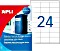 APLI weatherproof labels 64.6x33.8mm, white, 20 sheets (01226)