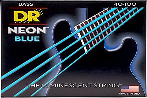DR Strings Neon Blue bas Light