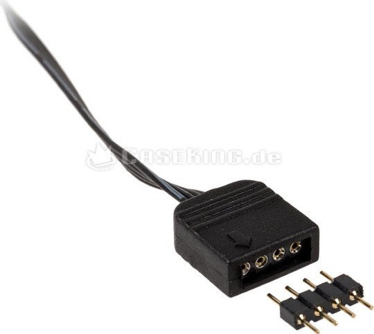 Akasa 4-Pin RGB kabel przedłużający 30cm, czarny