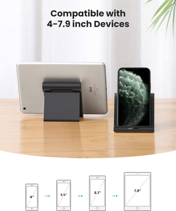 Ugreen Smartphone Tablet Stand Holder, 4-7.9", schwarz