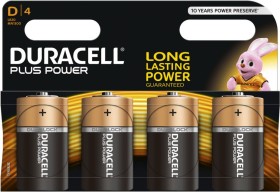 Duracell Plus Power Mono D, 4er-Pack