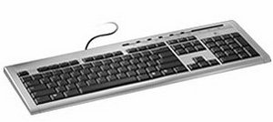 Logitech OEM UltraX Flat keyboard, PS/2 & USB, DE