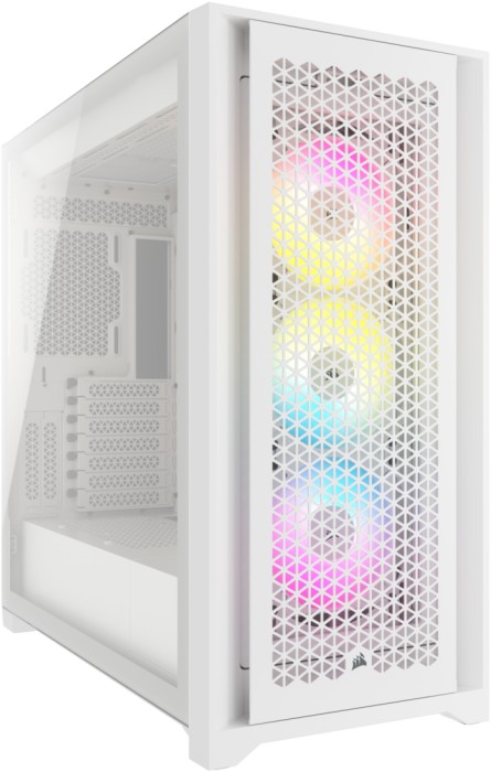 Corsair iCue 5000D RGB Airflow, biały, szklane okno