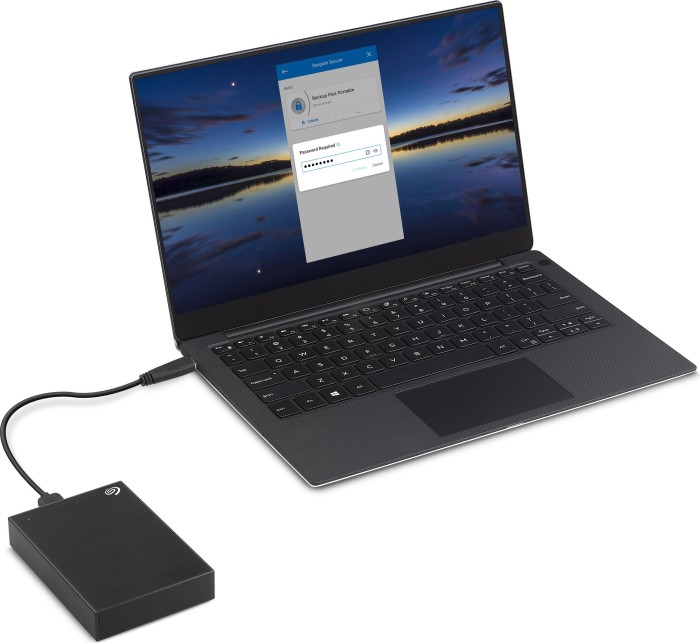 Seagate One Touch Portable HDD Black +Rescue 4TB, USB 3.0 Micro-B